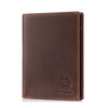 Vintage Genuine Leather Passport Holder with RFID Blocking