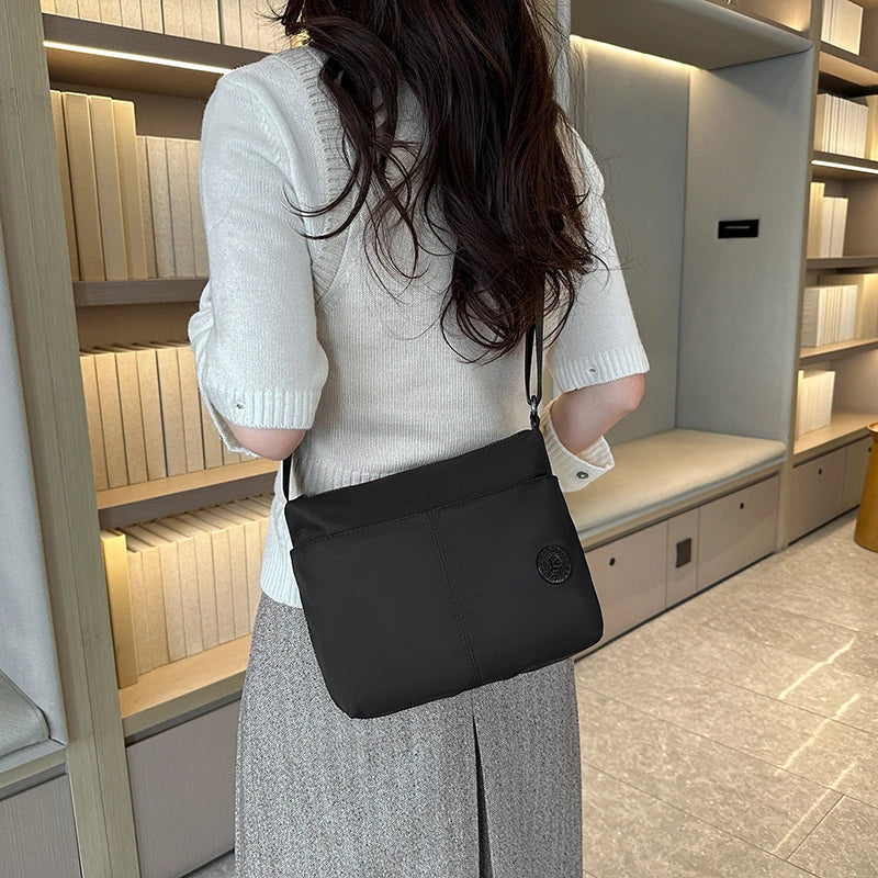 Minimalist Water-Resistant Nylon Crossbody Bag for Women