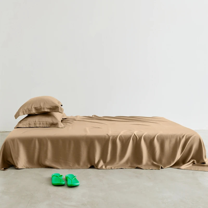 100% Bamboo Bed Sheet Set with Deep Pocket Fitted Sheet