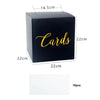 Elegant White & Black Wedding Card Box with Greeting Cards