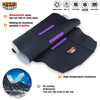 Black ribbed motorcycle seat cover designed for waterproof protection and maximum traction