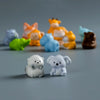 Mini Zoo Resin Animal Figurines Set for Fairy Garden Decor