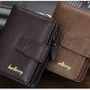 Vintage PU Leather Zipper Wallet for Men