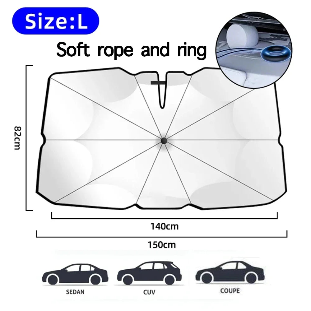 Foldable Car Windshield Sun Shade Umbrella