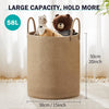 Woven Cotton Rope Storage Basket with Handles