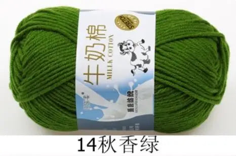 Milk Cotton Crochet Yarn – Soft, Durable Knitting Thread in 91 Colors