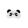 A white panda plush toy designed as a car headrest and lumbar support cushion.