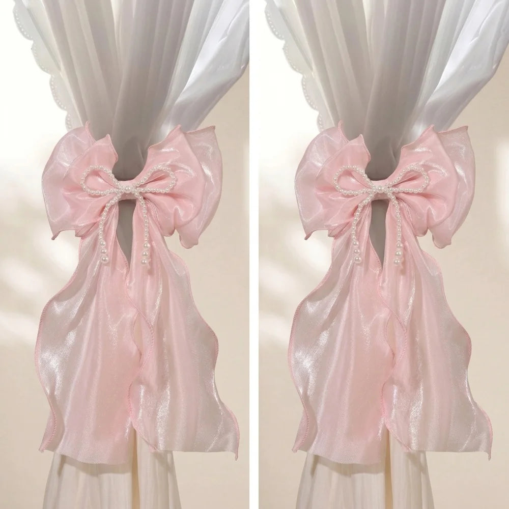 French Lace Ribbon Curtain Tiebacks (Set of 2)