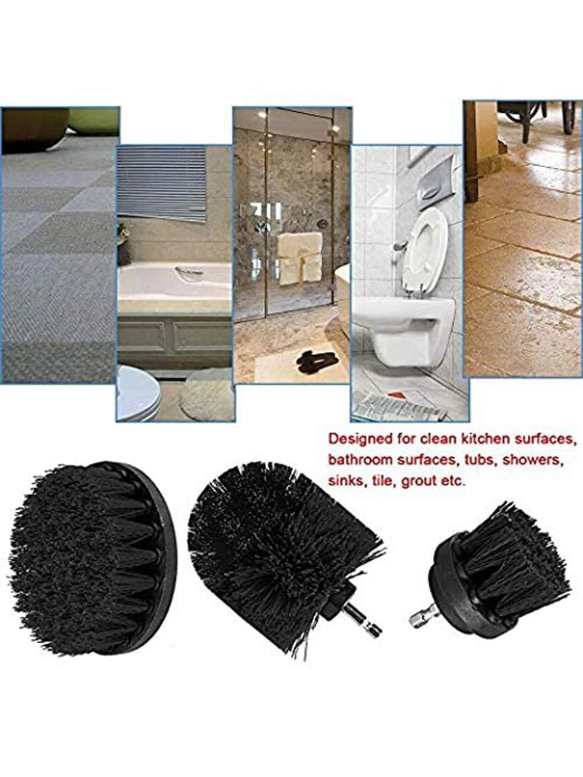 Rotary Drill Brush Cleaning Kit for Deep Scrubbing