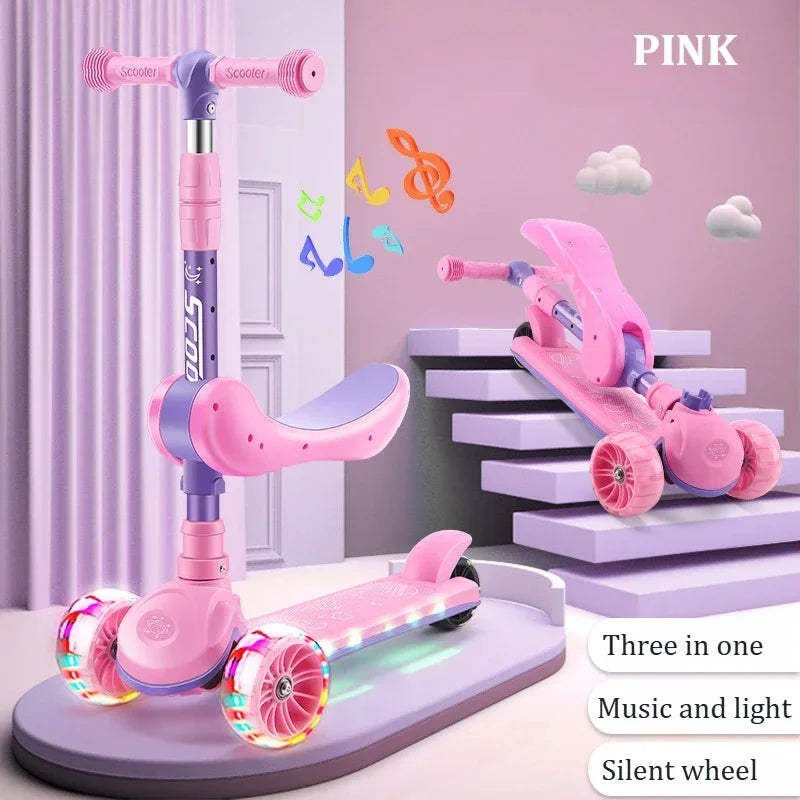 2-in-1 Adjustable Kids Scooter (Sit or Stand)
