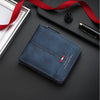 Men's Vintage PU Leather Wallet with Woven Tape Accent