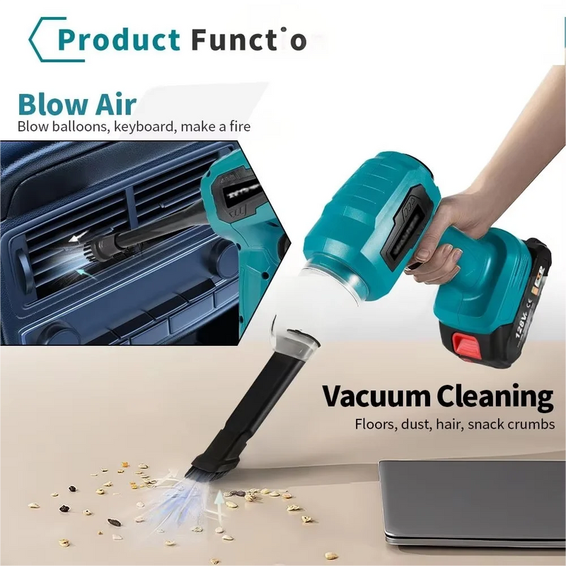 Compact Cordless Vacuum & Blower for Home and Car
