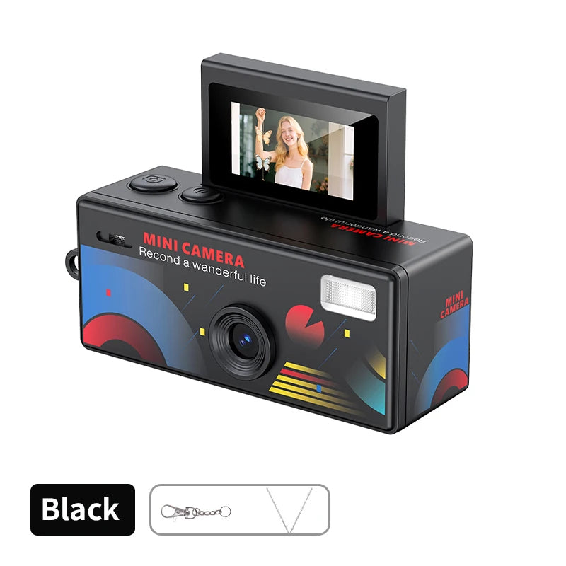 Compact Retro CCD Digital Camera with Flip Screen