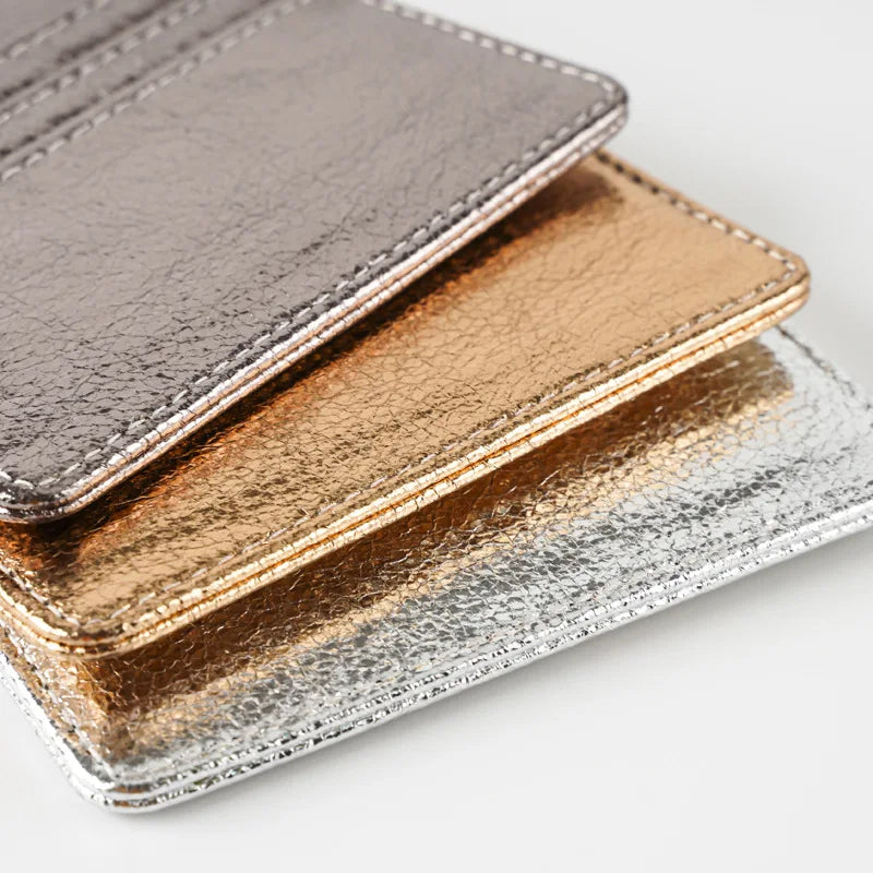 Slim Leather Card Holder with 4 Slots