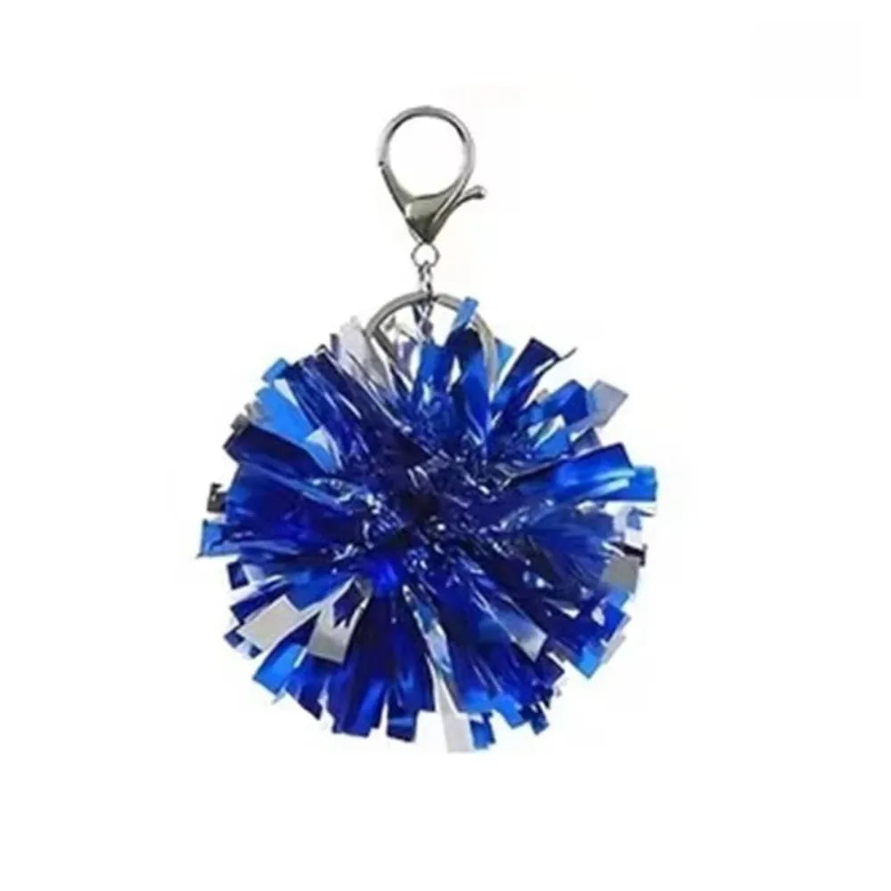 Colorful Cheerleading Pom Pom Keychain