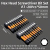 Magnetic Hex Allen Wrench Drill Bit Set (Metric & SAE, 1/4-Inch Shank)