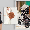 Leather-Look 20L Diaper Backpack with Stroller Straps