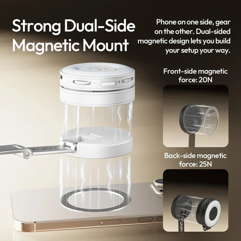 Portable Phone Tripod with Magnetic Mount and Wireless Remote