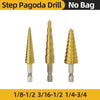 Titanium Step Drill Bit Set — 4 to 20mm Multi-Size Cone Drill