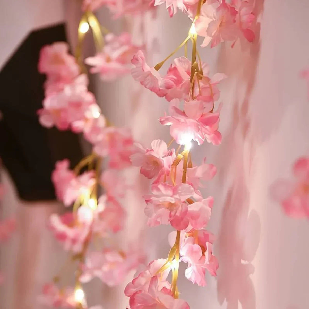 Pinker Kirschblüten-Fairy-Lichterkette