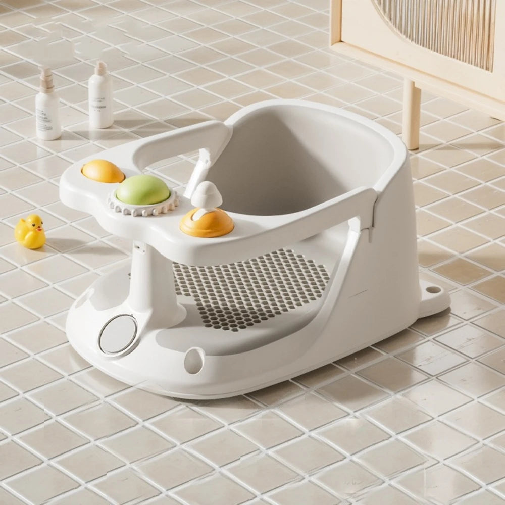 Comfortable Baby Bath Seat with Non-Slip Suction Cups