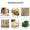 Seersucker Grid Sofa Cover with Anti-Slip Skirt