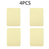 Four light yellow iron-on fabric patches for clothing repair and DIY decor