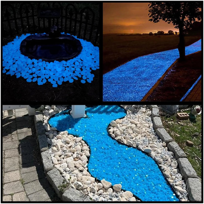 Glow-in-the-Dark Resin Pebbles for Garden & Home Decor