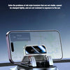 A silver anti-slip dashboard phone mount is shown mounted on a car dashboard, with a smartphone displaying a map.