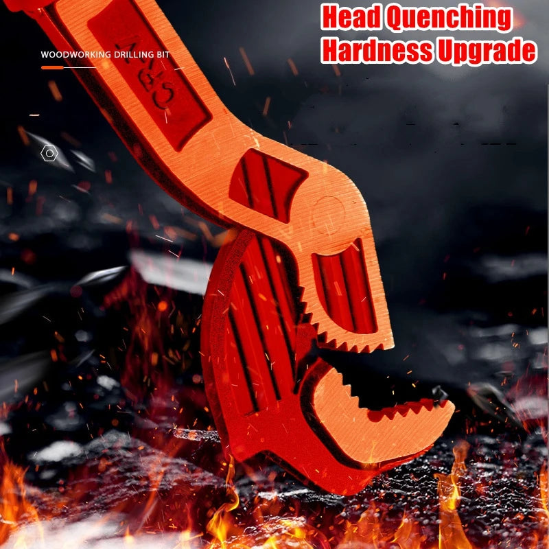 Self-Locking Pipe Wrench with Adjustable CR-V Steel Jaws