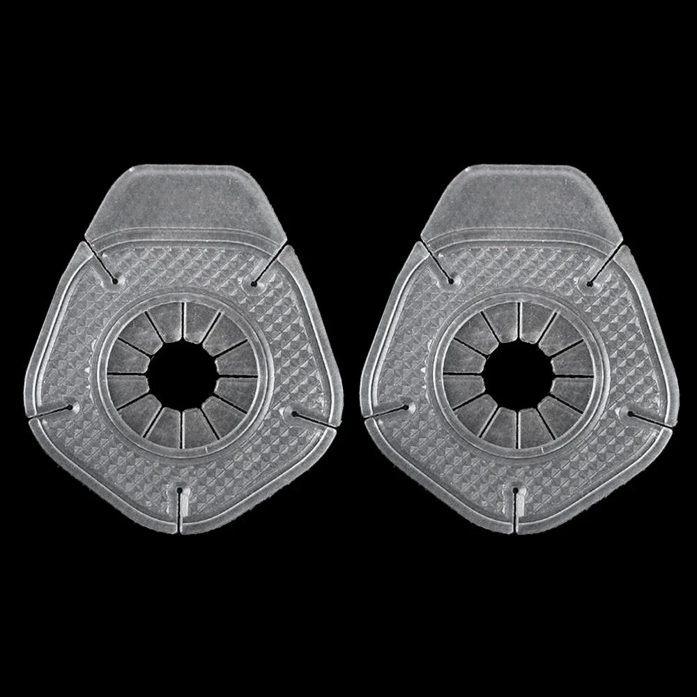 A pair of protective covers designed to fit windshield wiper holes, showing a textured surface and a central opening.