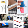 A set of edge trimming tools and a dual-ended multi-purpose squeegee for applying vehicle films.