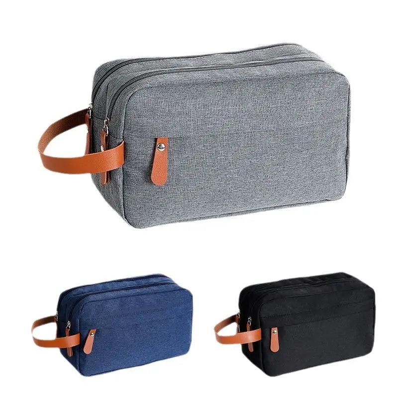 Foldable Travel Toiletry Bag – Large Capacity, Water-Resistant Oxford Organizer