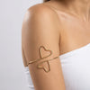 Minimalist Hollow Heart Cuff Bracelet