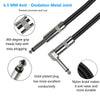 Close-up view of a 6.5 mm anti-oxidation metal joint and nylon braid for a guitar cable.