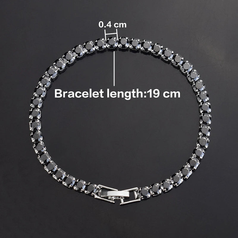 4mm Micro-Pavé Zircon Tennis Bracelet