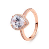 Sterling Silver Heart Ring with Cubic Zirconia