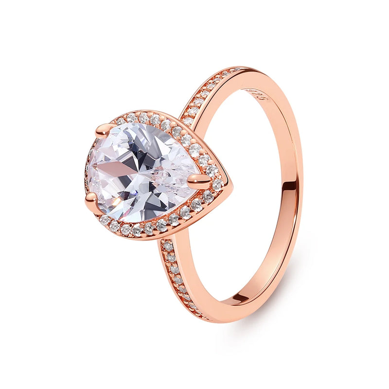 Sterling Silver Heart Ring with Cubic Zirconia