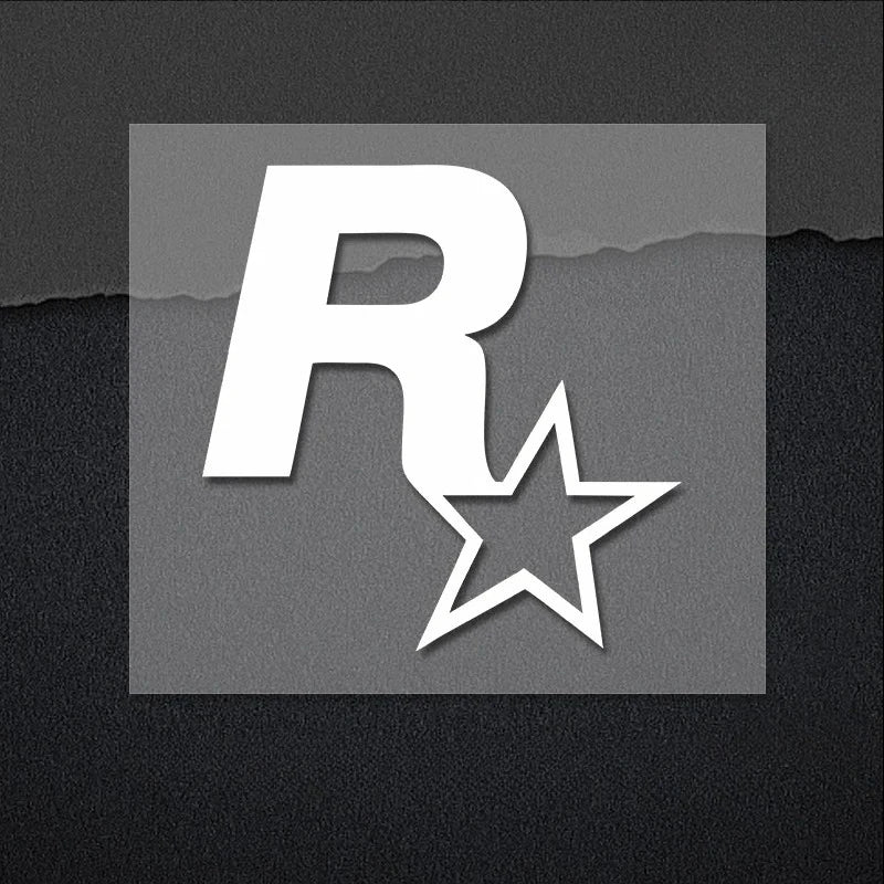 A white letter R with a five-pointed star below it on a gray square background.