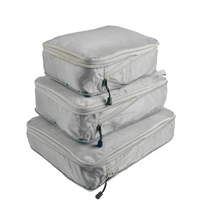 Travel Packing Cubes Set with Compression Zippers