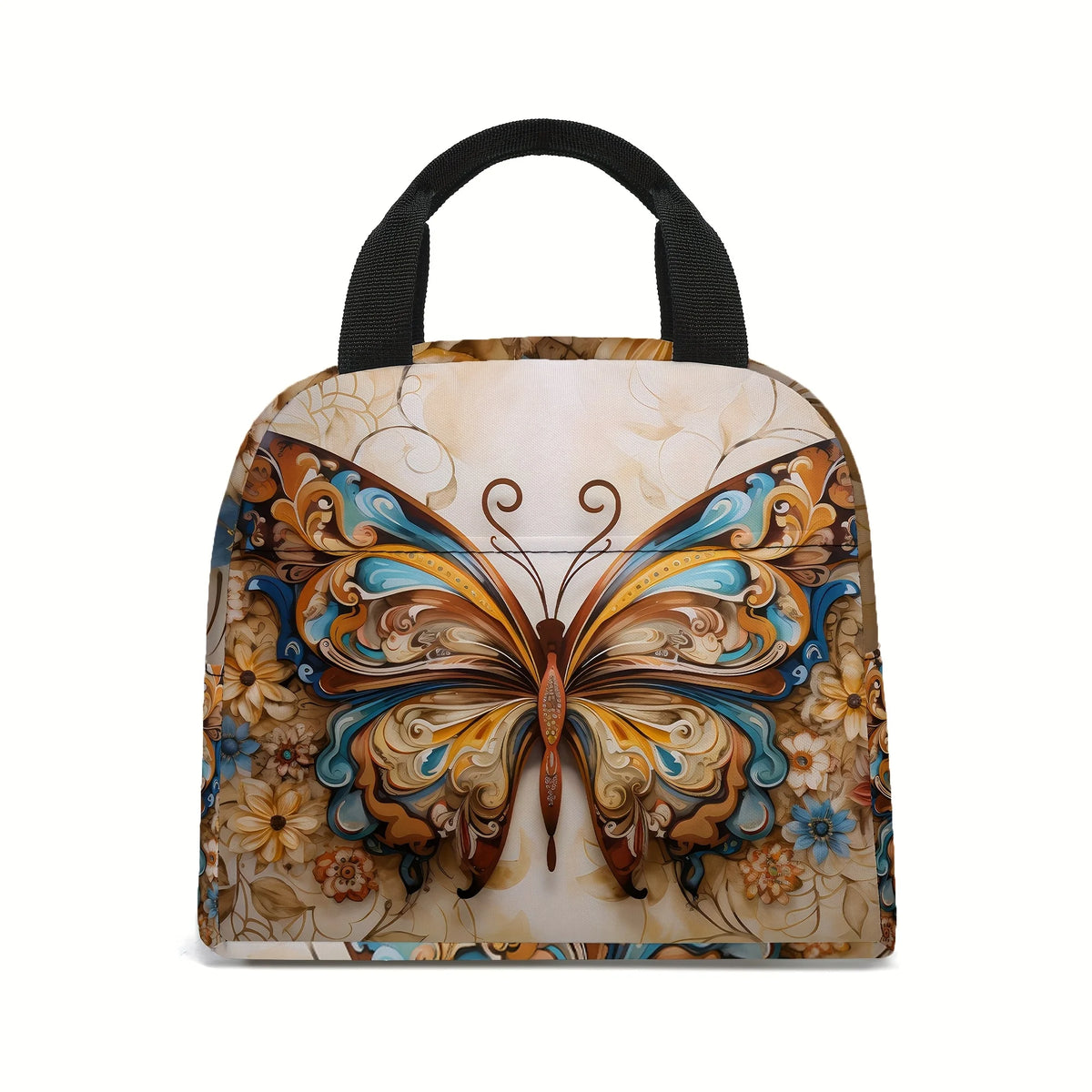 Insulated Butterfly Lunch Bag with Front Pocket