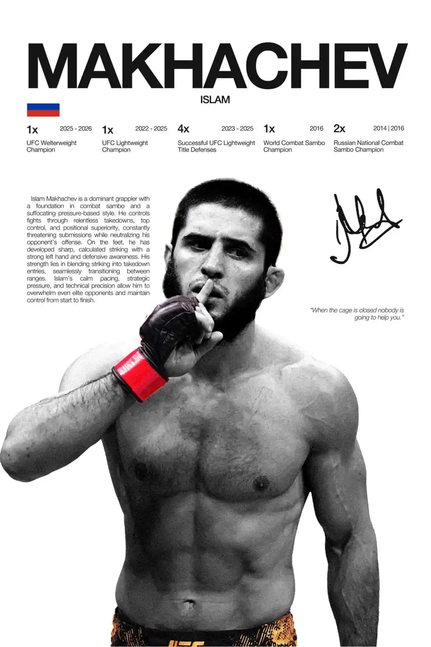 Martial Arts Legend Canvas Wall Art – Inspirational MMA Fighter Poster for Gym & Home