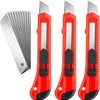 3-Pack Retractable Utility Knife Set with 10 Replacement Blades