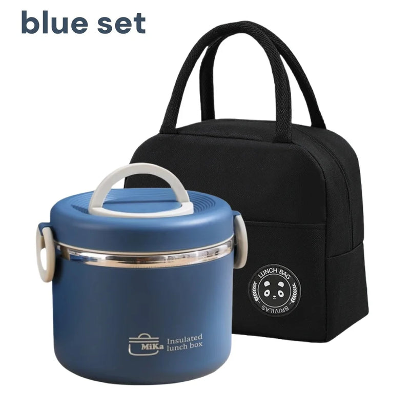Insulated 304 Stainless Steel Lunch Box with Carry Bag