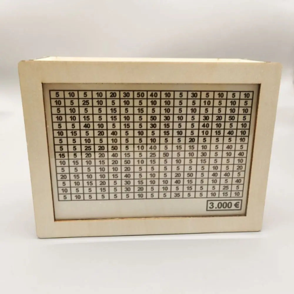 Wooden Money Saving Box with Goal Tracker