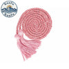 Pink graduation honor cords with double fringe tassels for ceremonies and crafts
