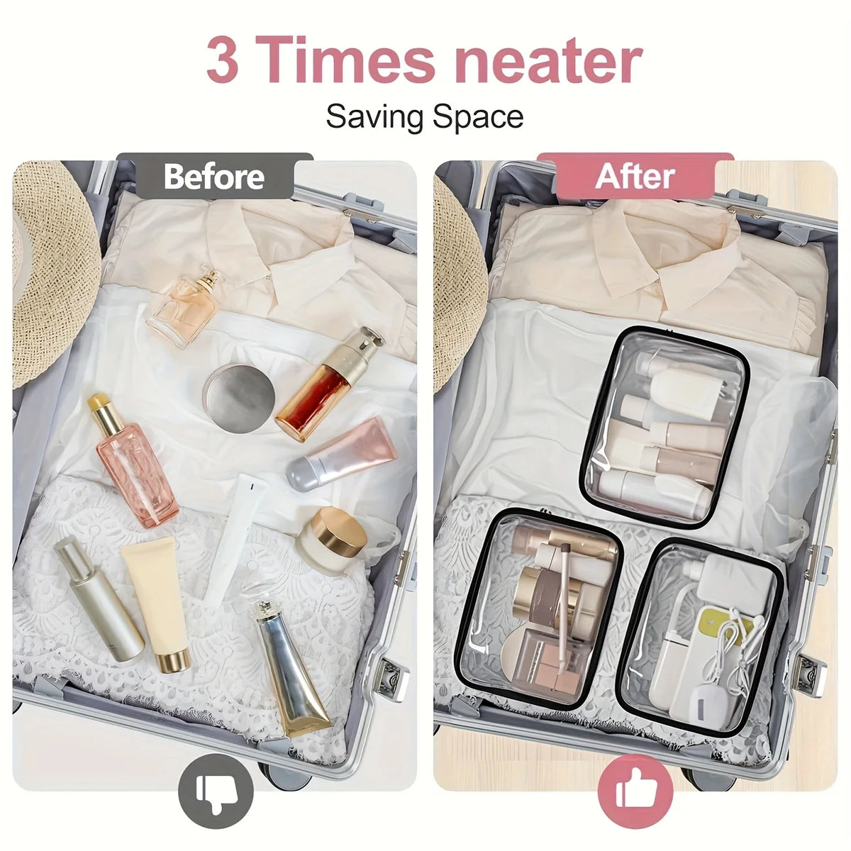 Large Waterproof Cosmetic Travel Pouch
