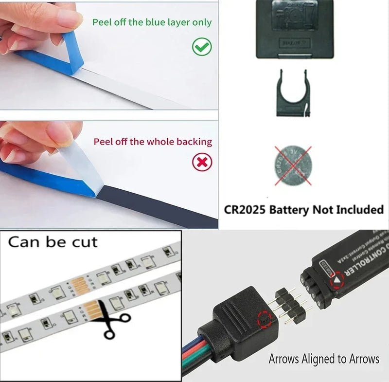 شريط LED RGB ذكي يعمل بتقنية WiFi مع مزامنة الموسيقى