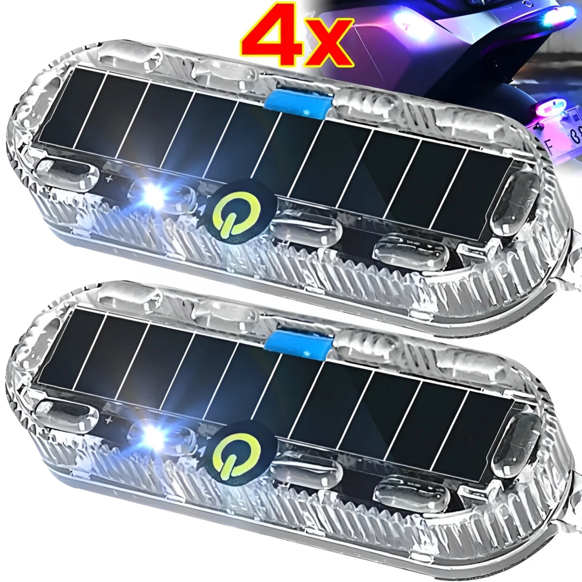 Solar Powered LED Anti-Collision Strobe Light for Vehicles