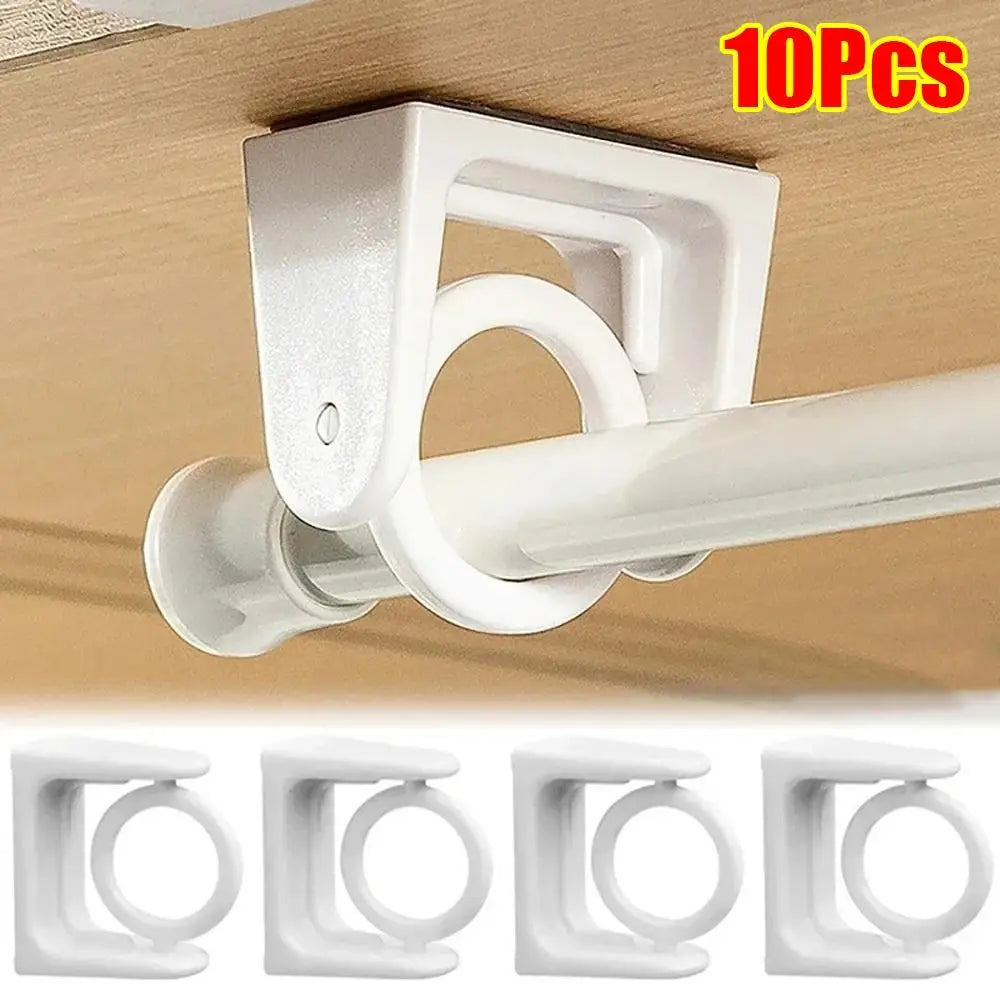 360° Rotatable Adhesive Curtain Rod Brackets (Set of 10)